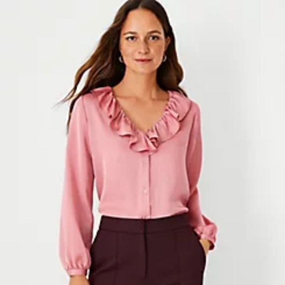 NWT Ann Taylor Ruffle Blouse - Picture 1 of 1